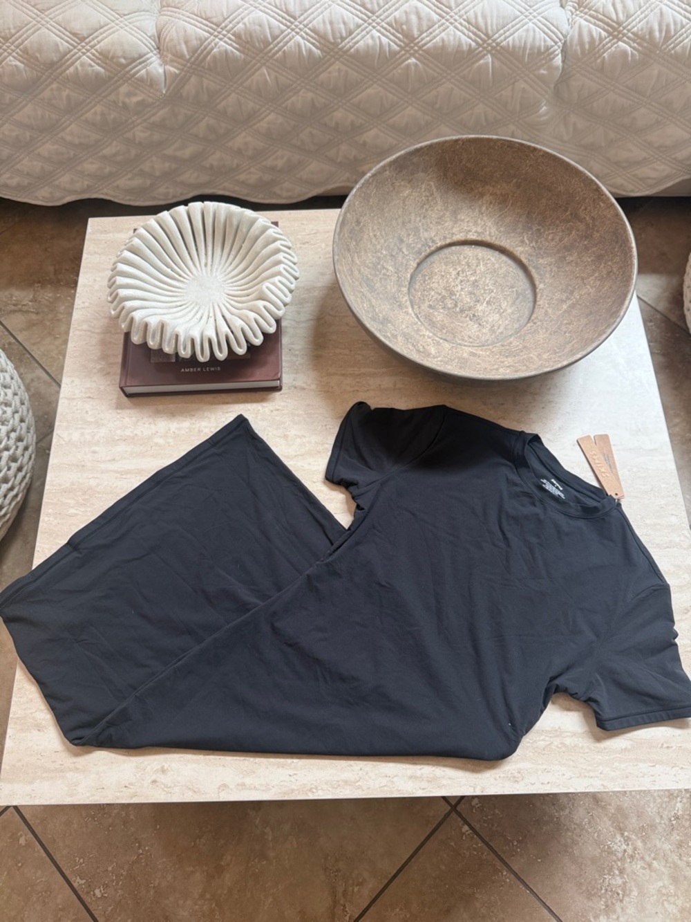 SKIMS Mini Short Sleeve Classic Black Tee Dress - NWT - Medium